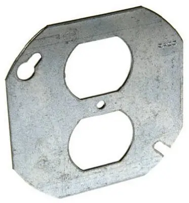 SK0424410-US20260702-105043-0 Raco 731 4 Octagon Cover, Flat, Duplex Receptacle - Image 1
