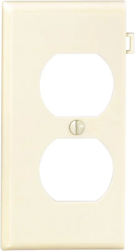 Leviton PSE8-I Duplex Receptacle Sectional Wall Plate, 1 Gang, Ivory