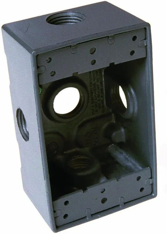 SK0424445-US20260702-105043-0 BELL 5323-0 Weatherproof Outlet Box Gray - Image 1