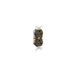 Leviton 5822 1-Phase Duplex Heavy Duty Straight Blade Receptacle 250 VAC 20 A NEMA 6-20R