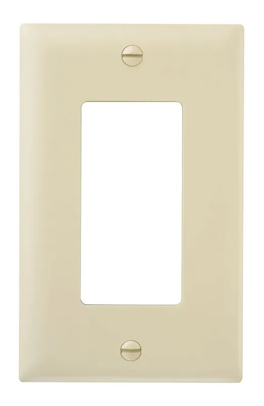 Pass & Seymour TP26I Decorator Wallplate, Unbreakable, 1-Gang, 0.07 Nylon 6, Ivory - 100 Pack