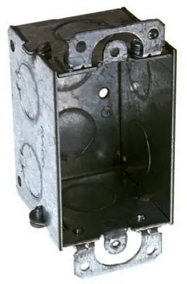 SK0424686-US20260702-105043-0 Raco 420 Hubbell Raco 420 Single Gang Switch Box With Ears Power 2 in Deep - Image 1