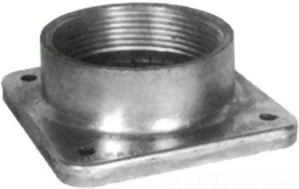 Milbank A7516 Meter Socket Hub, 1-1/2 in NPT, for Use with Small RL Opening Meter Socket, Aluminum, Painted