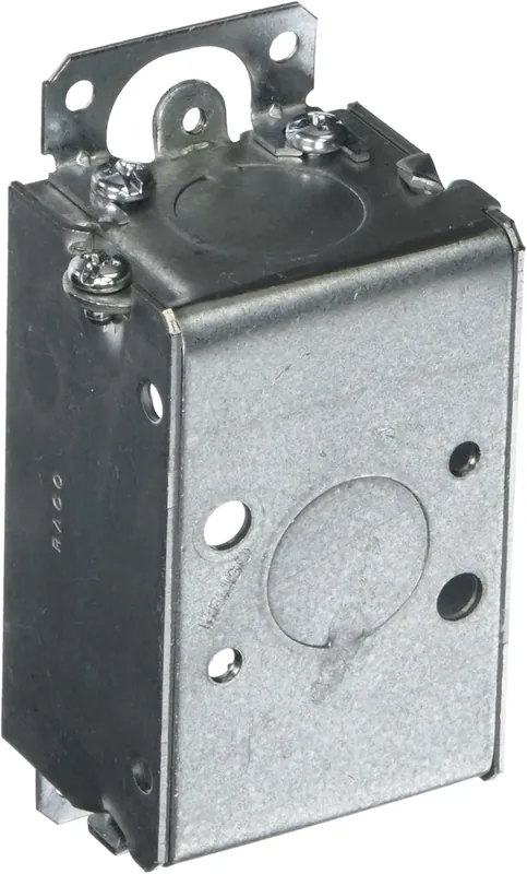 SK0424791-US20260702-105043-0 Raco 400 3 x 2 Switch Box, Gangable, 1-1/2 Deep, Three 1/2 KO's & Plaster Ears - Image 1