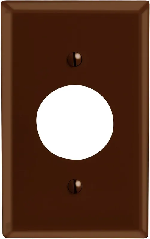 Leviton 85004 1-Gang Single 1.406 Inch Hole Device Receptacle Wallplate Standard Size Thermoset Device Mount Brown