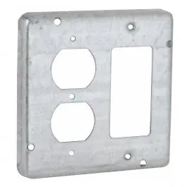 SK0424868-US20260702-105043-0 RACO 959 4-11/16 Square Cover, Exposed Work, Duplex/GFCI - Image 1