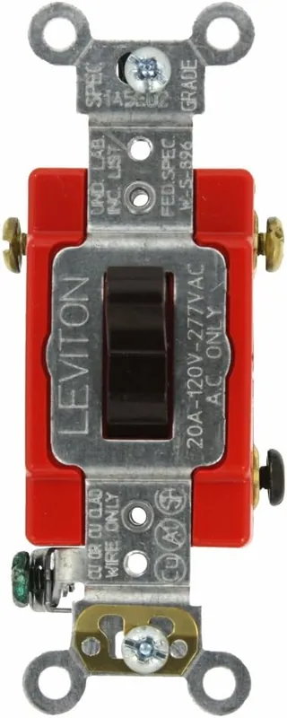 SK0424914-US20260702-105043-0 Leviton 1223-2 Toggle 3-Way AC Quiet Switch 20 Amp 120/277 Volt - Image 1