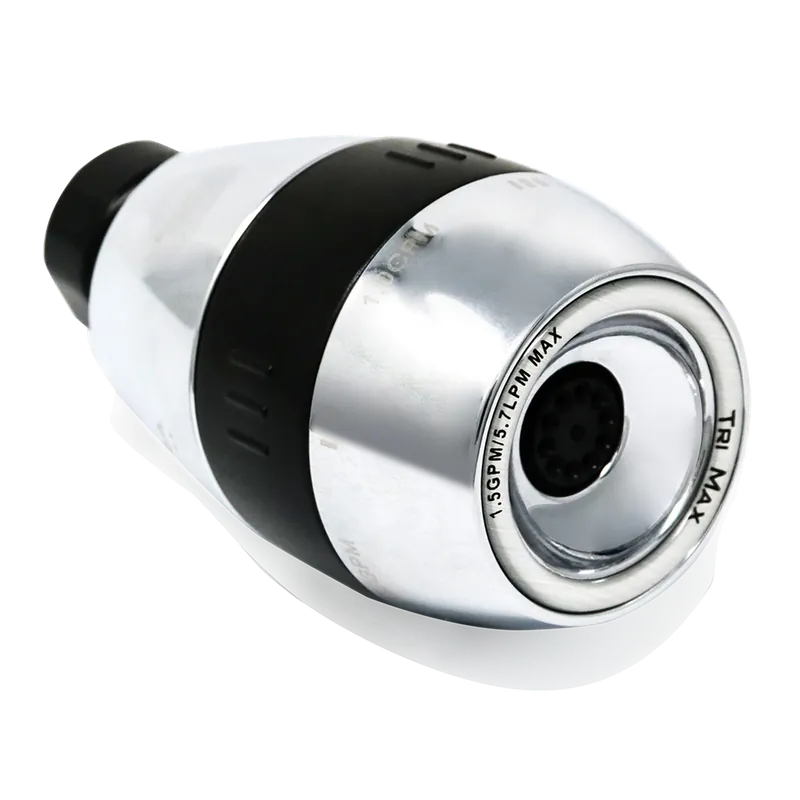 Niagara N2615CH Tri-Max 1-Spray Adjustable Flow Rate Showerhead 0.5-1.5 GPM