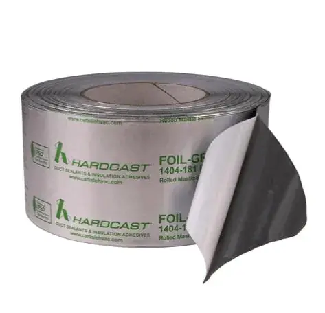 SK0432006-US20260702-105043-0 Carlisle AFG-1404-181BFX Foil-Grip Pressure Sensitive Mastic Sealant 3 in. x 100 ft Roll - Image 1