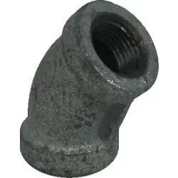 Matco-Norca ZMGL4502 Galvanized Malleable Iron 45 Elbow 3/8