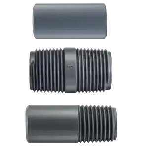 Spears 884-030 Nipple PVC Schedule 80 Gray 1 NPT Male 3 Length