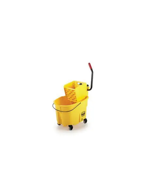 SK0436440-US20260702-105043-0 Rubbermaid FG758088YEL WaveBrake Wringer with 35 qt Bucket - Image 1