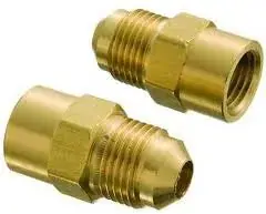 Mueller U3-4C Brass Adapter Fitting 1/4 in. Flare x 3/8 in. FPT