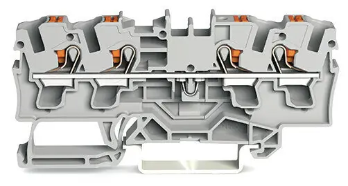 WAGO 2204-1401 Terminal Block Feed-Through Gray 1P 4 Wires