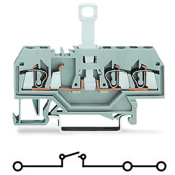 SK0437974-US20260702-105043-0 WAGO 280-683 Terminal Block 10A Gray 1P 3-Wire DIN Rail Mount - Image 1