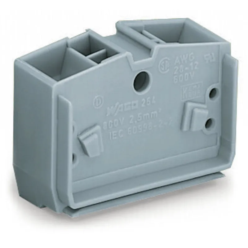 SK0438060-US20260702-105043-0 WAGO 264-351 Feed-through Center Terminal Block 1 Deck Level Gray 24A - Image 1