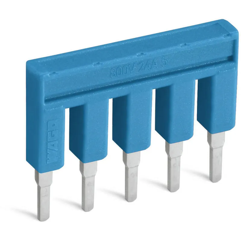 SK0438178-US20260702-105043-0 WAGO 2002-405/000-006 Insulated Push-In Type Comb-Style Jumper Bar 5-Way 5 Poles 25A - Image 1