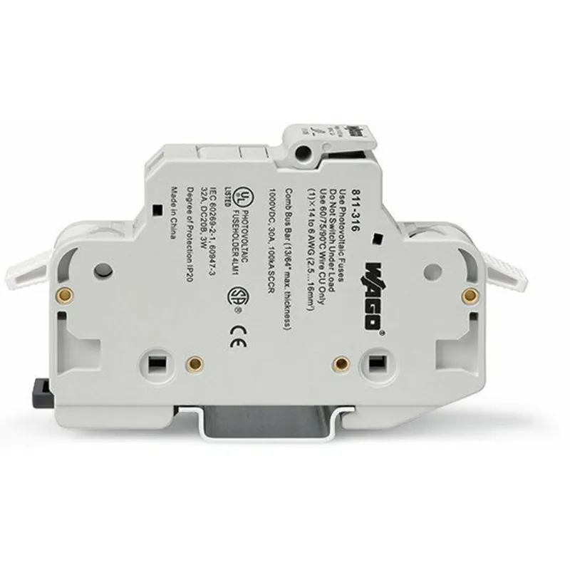 WAGO 811-314 Terminal Block 24Vdc Light Gray 32A Fuse Type