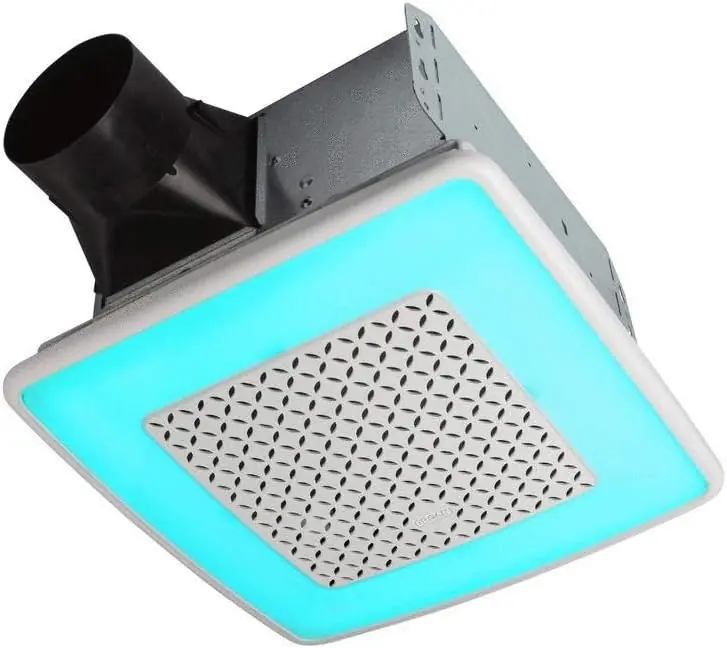 SK0438284-US20260702-105043-0 Broan-NuTone AER110RGBL ChromaComfort 110 CFM Ventilation Fan ENERGY STAR White - Image 1