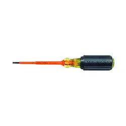 Klein 612-4-INS Insulated 1/8-Inch Slotted Screwdriver, 4-Inch