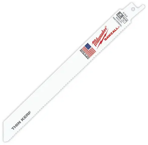 Milwaukee 48-00-5193 Sawzall Blade 8 in 10/14 TPI Bi-Metal 5 Pack