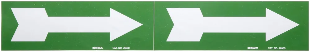 Brady 76503 Self-Sticking Vinyl Arrow For 3 To 6 Maximum Outside Pipe Diameter