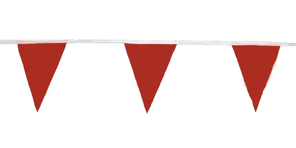 SK0439932-US20260702-105043-0 Presco PFO1218105R 12 x 18 x 105' Red OSHA Pennant Flag Roll - Image 1