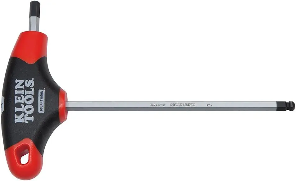 SK0440374-US20260702-105043-0 Klein Tools JTH6E13BE 1/4-Inch Ball End Hex Key with Journeyman T-Handle, 6-Inch - Image 1