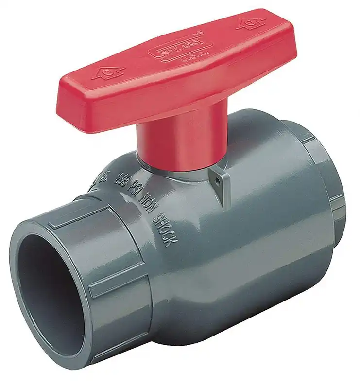 SK0440859-US20260702-105043-0 Spears 2122-007 PVC Socket Compact Ball Valve, Tee, 3/4 Pipe Size - Image 1