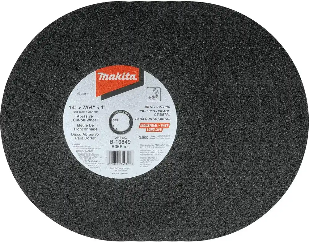 SK0441232-US20260702-105043-0 Makita B-10849-5 14 x 7/64 x 1 Abrasive Cut-Off Wheel, 5/pk - Image 1