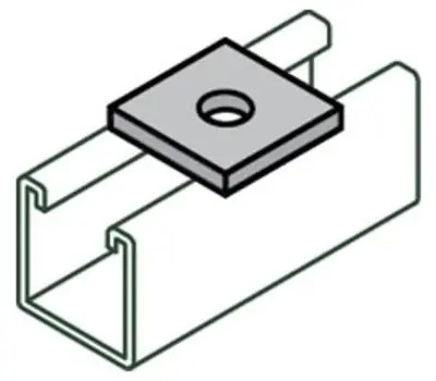 Anvil 2400601320 3/8 in. Zinc Trivalent Chromium Square Washer