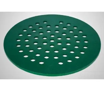 SK0441345-US20260702-105043-0 PRIER P-325-612 6-1/2 in. Green Cast Iron Drain Cover - Image 1