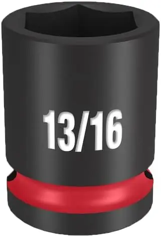 Milwaukee 49666207 Shockwave 6 Point Impact Socket, 1/2 Inch Drive x 13/16 Inch Standard