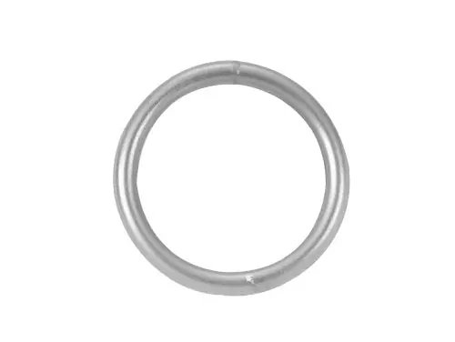 Campbell 6052814 Carbon Steel Closed Welded Ring, Bright Finish, 1/2 Material Diam, 2-1/2 Inner Diameter