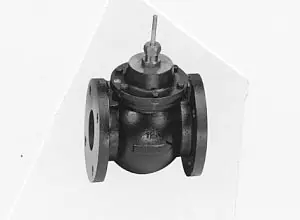 Johnson Controls VG2231YN VG2000 Series Two-Way Normally Open Flanged Globe Valve Body with MP86 Series Pneumatic Spring-Return Actuator, 6 Size, 350Cv