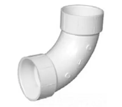 SK0442522-US20260702-105043-0 Charlotte Pipe PVC003041400 6 in. Hub x Hub PVC DWV 90-Degree Long Sweep Elbow - Image 1
