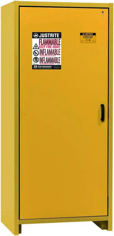 Justrite 22601 Safety Cabinet EN 30 Gal 30 Min Yellow