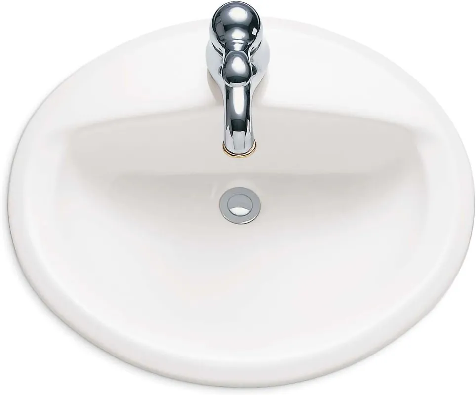 American Standard 0475.047.020 Aqualyn 20-3/8 x 17-3/8 Oval Drop-In Bathroom Sink Replacement MPN