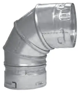 SK0442779-US20260702-105043-0 Metal-Fab 4M90 4 Double Wall Type B Gas Vent 90 Deg Adjustable - Image 1