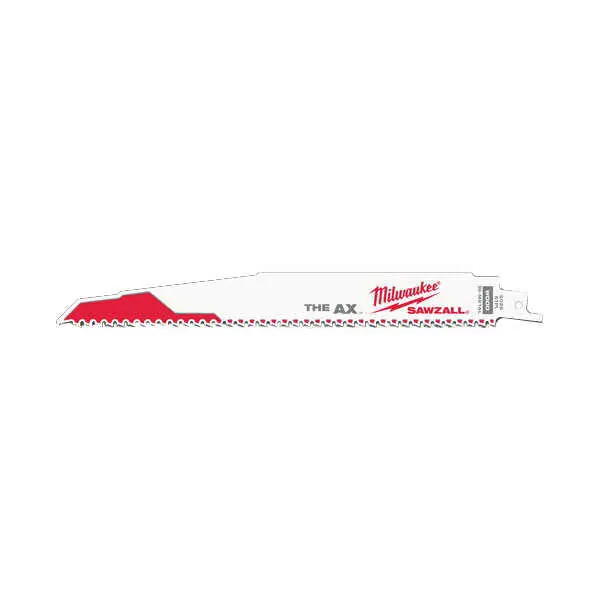 Milwaukee 48-00-5026 The Ax Sawzall 9 in. 5 TPI Bi-Metal Reciprocating Saw Blade (5 Pack)
