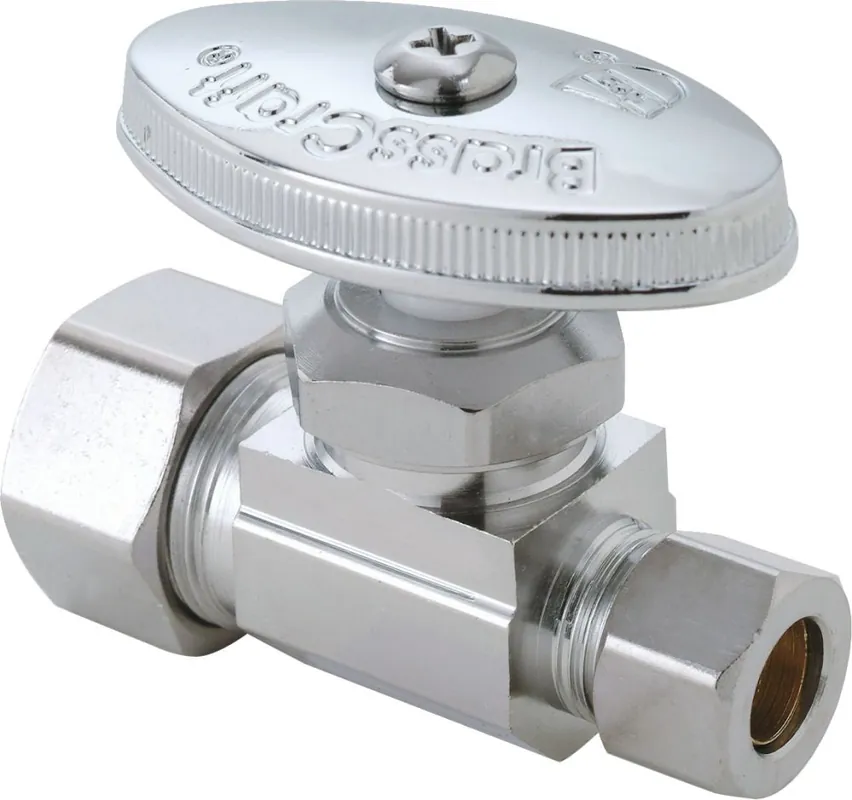 BrassCraft OCR14XC Multi-Turn Straight Stop 1/2 x 3/8 inch Compression