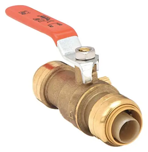 CAI - SHARKBITE 22304-0000LF Lead-Free Brass Push x Push Ball Valve, Lever, 1/2 Pipe Size