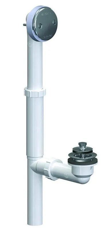 Watco 500-LT-PVC-CP 500 Series 16 in. Plastic Lift and Turn Drain in Chrome Plated