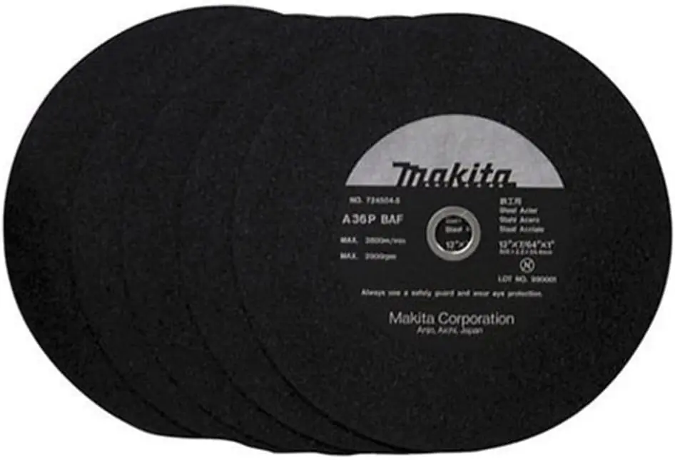 SK0444154-US20260702-105043-0 Makita 724504-5 12 Cut Off Wheel 5 Pack - Image 1