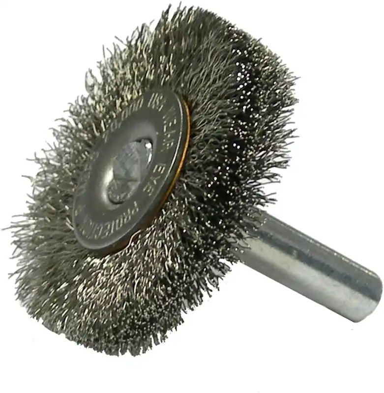 Weiler 17973 Stainless Steel Radial Bristle Brush - 1 1/2 Outside Diameter - 0.0118 in Bristle Diameter