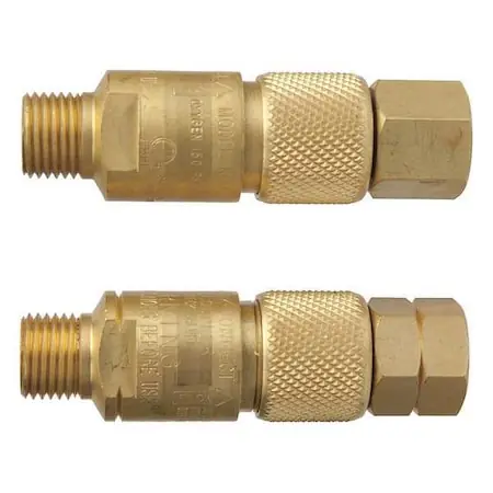 Victor 0656-0000 Hose Quick Connect, Brass, 9/16in-18, PK2