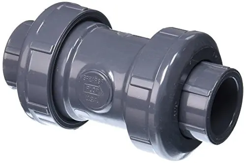 Spears 2229-015 PVC Schedule 80 True Union Ball Check Valve 1-1/2