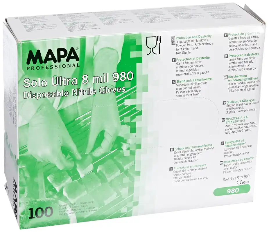 SK0445311-US20260702-105043-0 MAPA Professional 980428 Disposable Nitrile Glove Power Large Pack of 100 - Image 1
