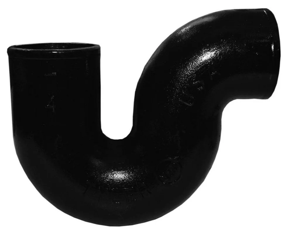 SK0445914-US20260702-105043-0 Tyler Pipe 010142 4 in. No Hub Cast Iron P-Trap - Image 1