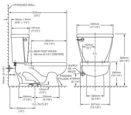 American Standard 4019.228.020 Baby Devoro 1.28 GPF Toilet Tank in White